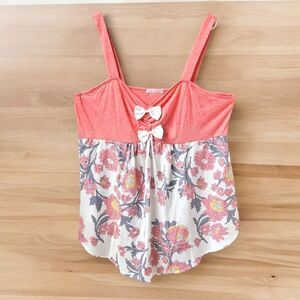 NEW ROSEGAL Plus Size Long Sheer Floral Tank Top SIZE 22